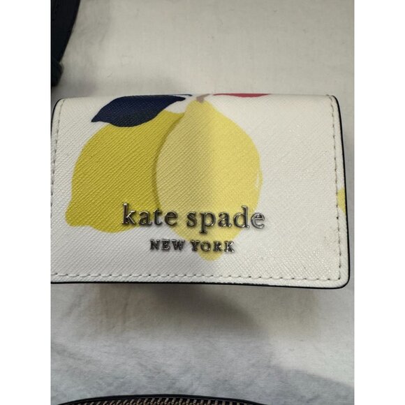 Kate Spade TWOFER Lemon Print‎ Dome Crossbody AND Matching Compact Wallet - Picture 11 of 15